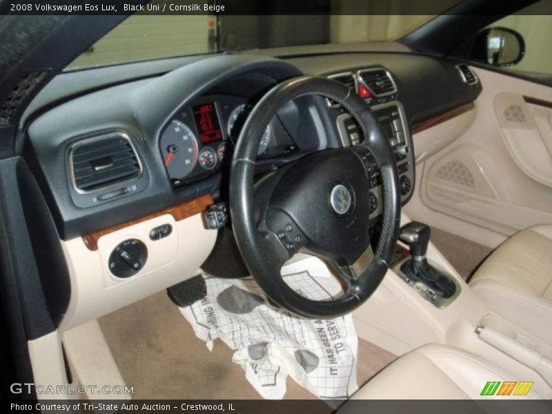 Black Uni / Cornsilk Beige 2008 Volkswagen Eos Lux
