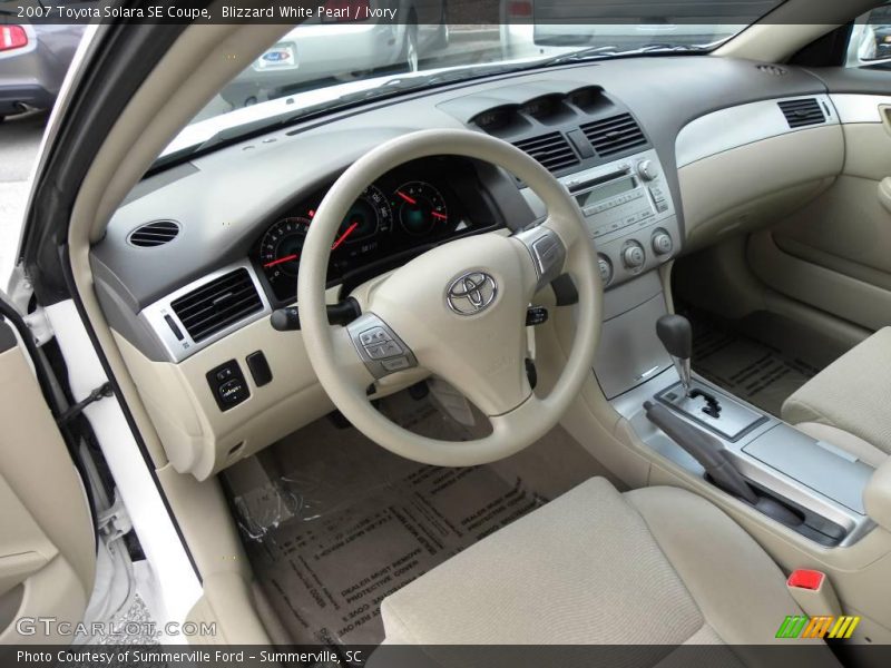 Blizzard White Pearl / Ivory 2007 Toyota Solara SE Coupe