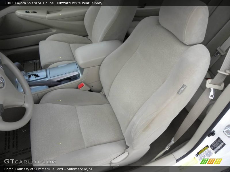 Blizzard White Pearl / Ivory 2007 Toyota Solara SE Coupe