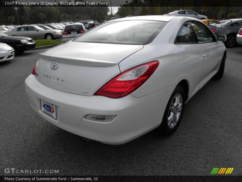 Blizzard White Pearl / Ivory 2007 Toyota Solara SE Coupe