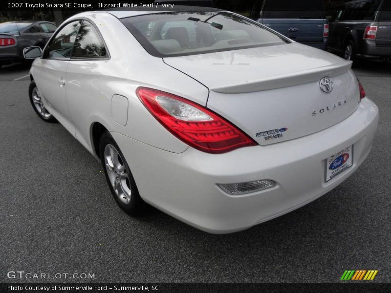Blizzard White Pearl / Ivory 2007 Toyota Solara SE Coupe