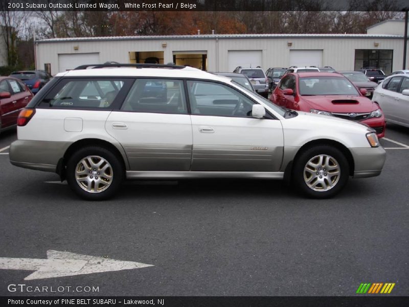 White Frost Pearl / Beige 2001 Subaru Outback Limited Wagon