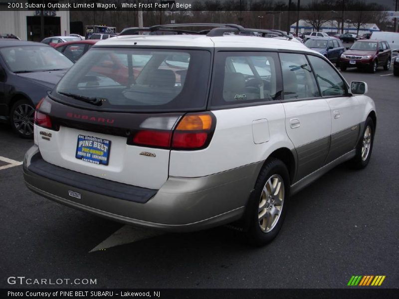 White Frost Pearl / Beige 2001 Subaru Outback Limited Wagon