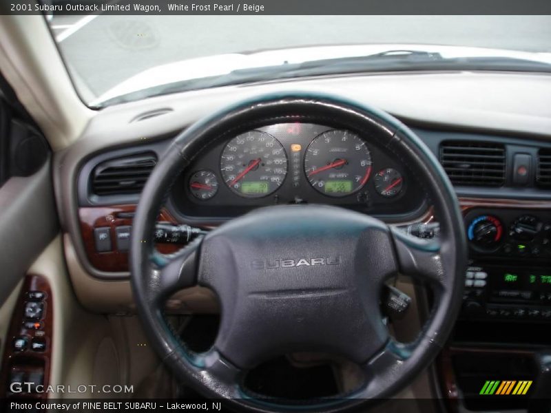 White Frost Pearl / Beige 2001 Subaru Outback Limited Wagon