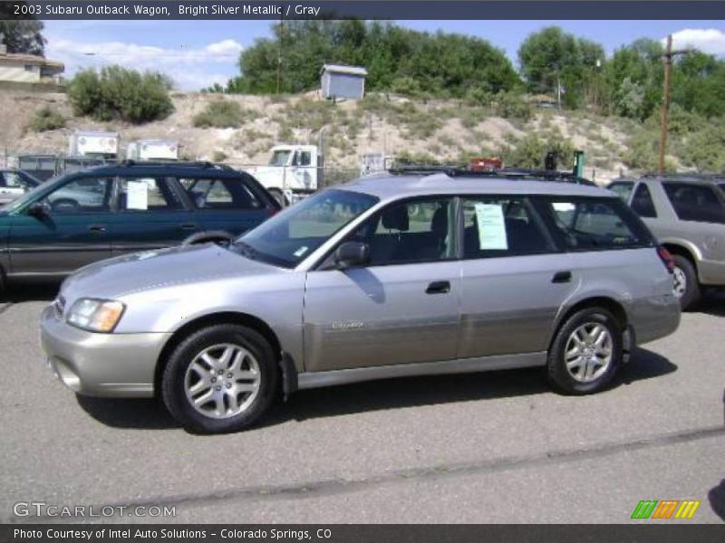 Bright Silver Metallic / Gray 2003 Subaru Outback Wagon