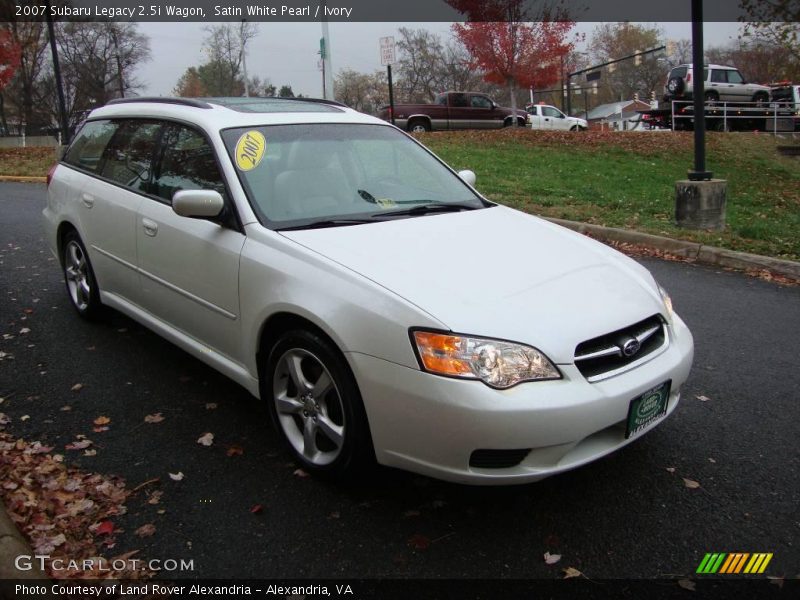 Satin White Pearl / Ivory 2007 Subaru Legacy 2.5i Wagon