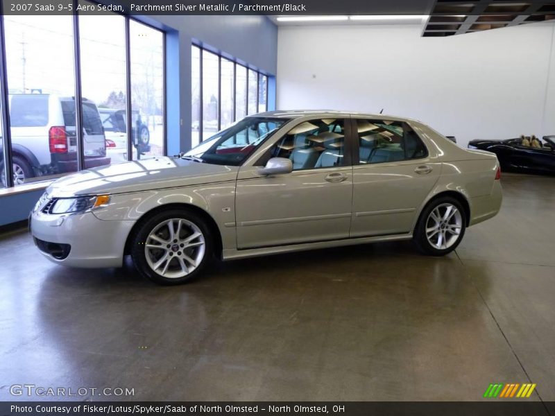 Parchment Silver Metallic / Parchment/Black 2007 Saab 9-5 Aero Sedan