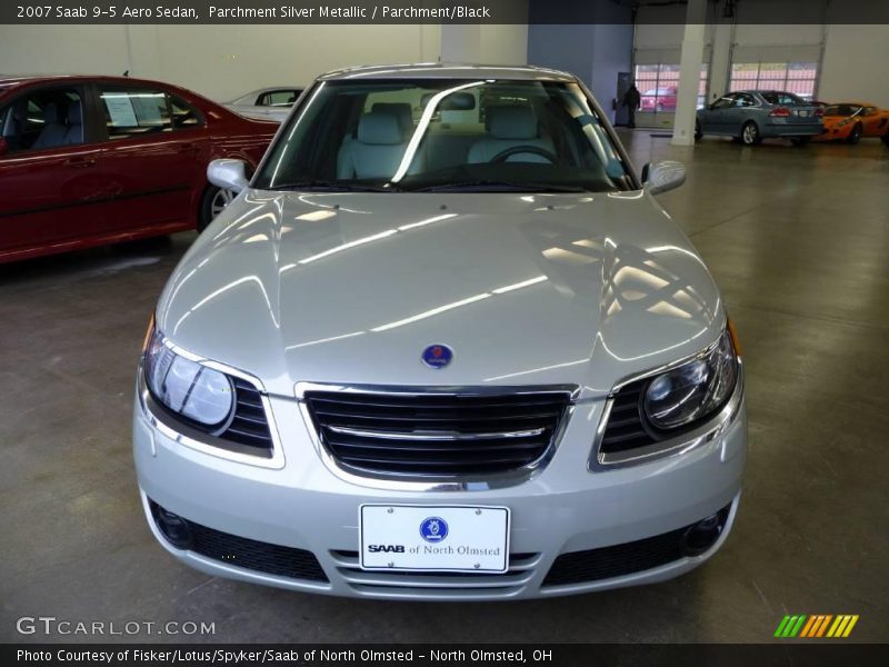 Parchment Silver Metallic / Parchment/Black 2007 Saab 9-5 Aero Sedan