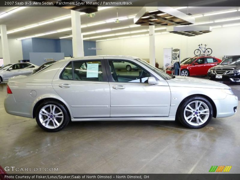 Parchment Silver Metallic / Parchment/Black 2007 Saab 9-5 Aero Sedan