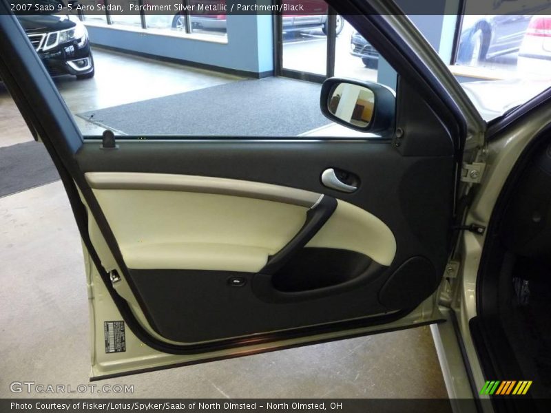 Parchment Silver Metallic / Parchment/Black 2007 Saab 9-5 Aero Sedan