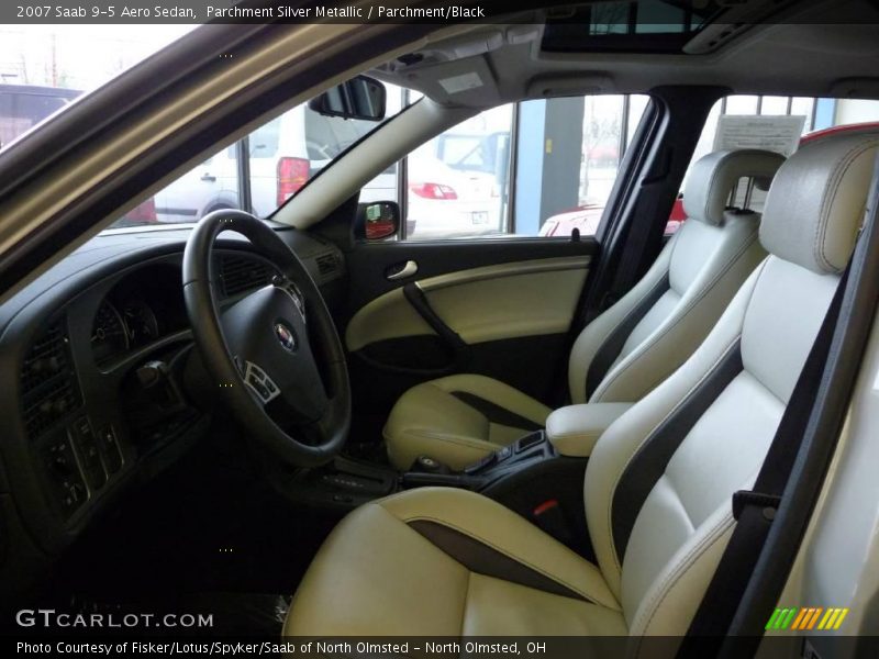 Parchment Silver Metallic / Parchment/Black 2007 Saab 9-5 Aero Sedan