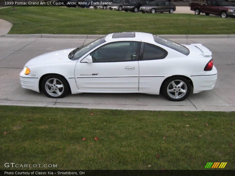 Arctic White / Dark Pewter 1999 Pontiac Grand Am GT Coupe