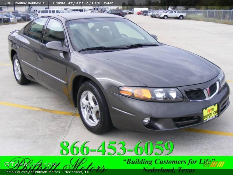 Granite Gray Metallic / Dark Pewter 2002 Pontiac Bonneville SE