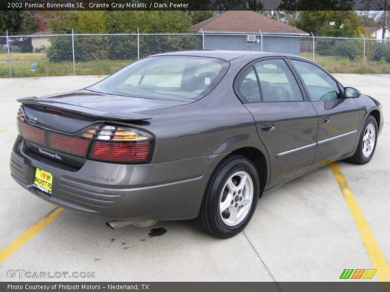 Granite Gray Metallic / Dark Pewter 2002 Pontiac Bonneville SE