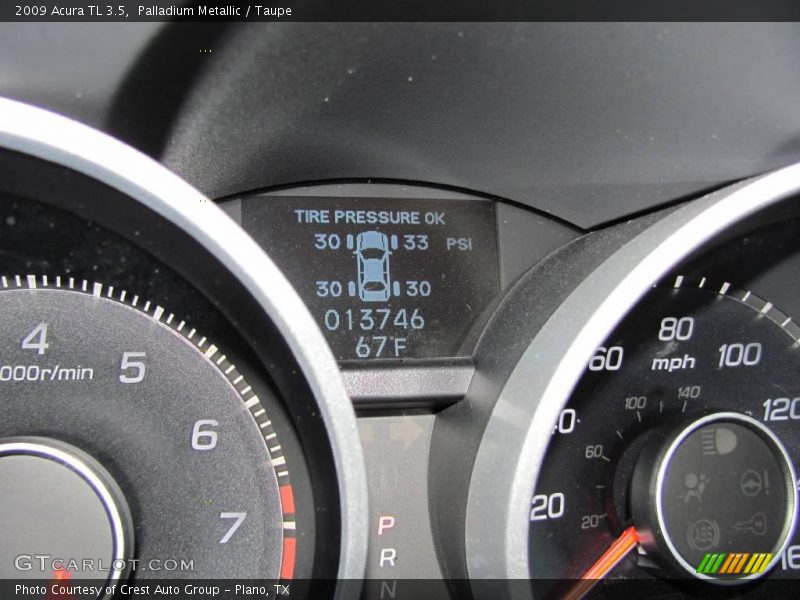 Palladium Metallic / Taupe 2009 Acura TL 3.5