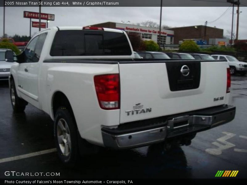 White / Graphite/Titanium 2005 Nissan Titan SE King Cab 4x4