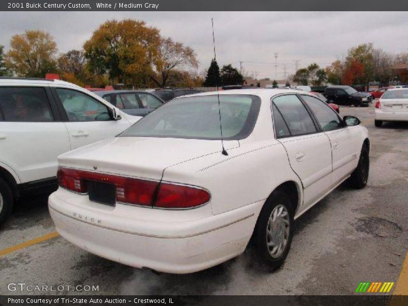 White / Medium Gray 2001 Buick Century Custom