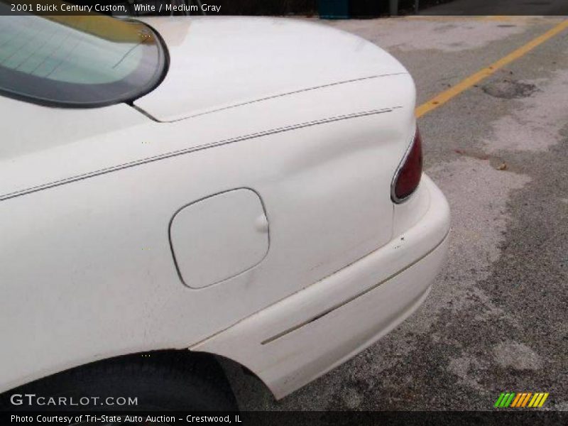 White / Medium Gray 2001 Buick Century Custom