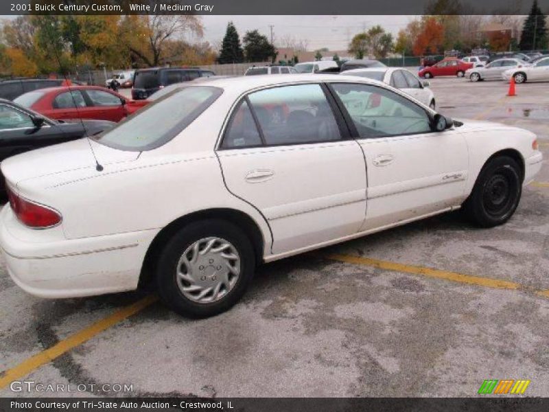 White / Medium Gray 2001 Buick Century Custom