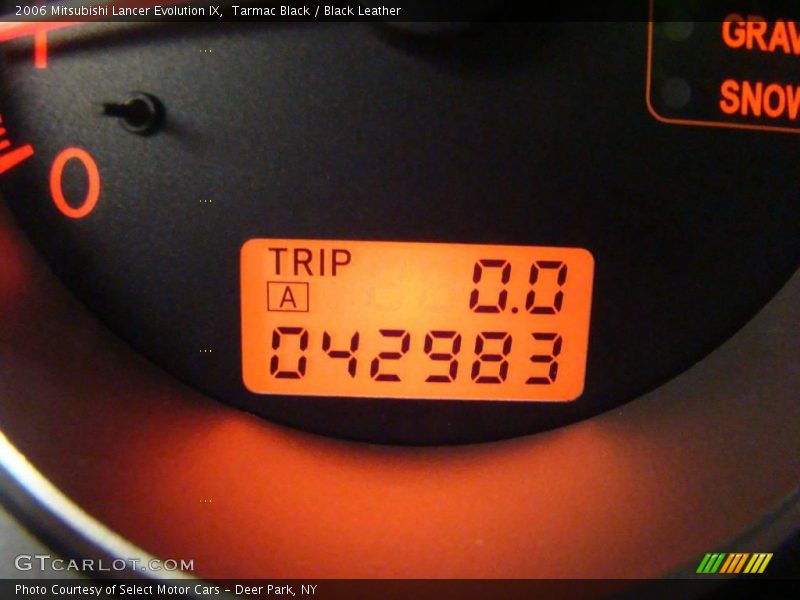 Tarmac Black / Black Leather 2006 Mitsubishi Lancer Evolution IX