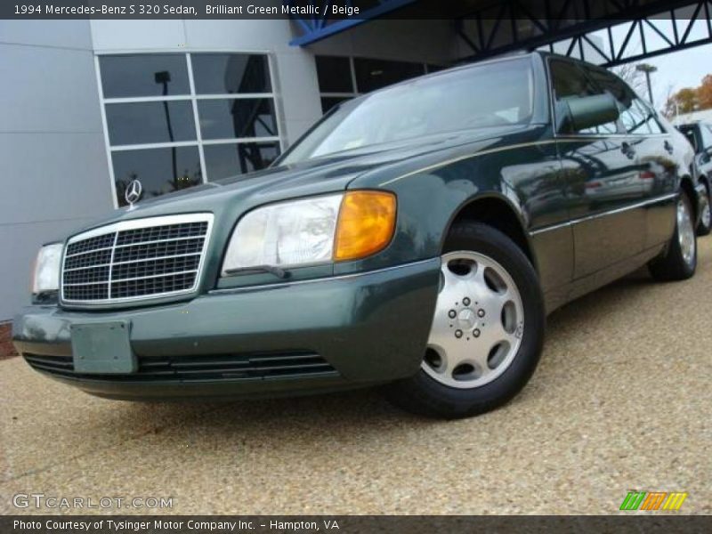 Brilliant Green Metallic / Beige 1994 Mercedes-Benz S 320 Sedan