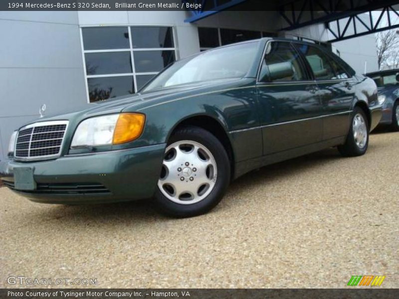 Brilliant Green Metallic / Beige 1994 Mercedes-Benz S 320 Sedan