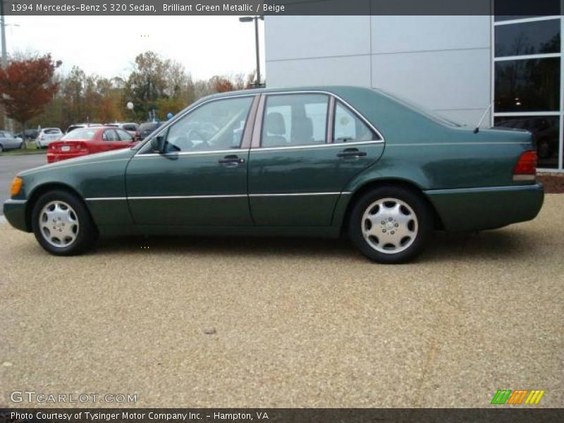 Brilliant Green Metallic / Beige 1994 Mercedes-Benz S 320 Sedan