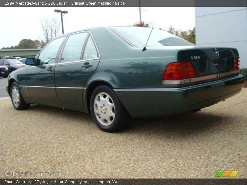 Brilliant Green Metallic / Beige 1994 Mercedes-Benz S 320 Sedan