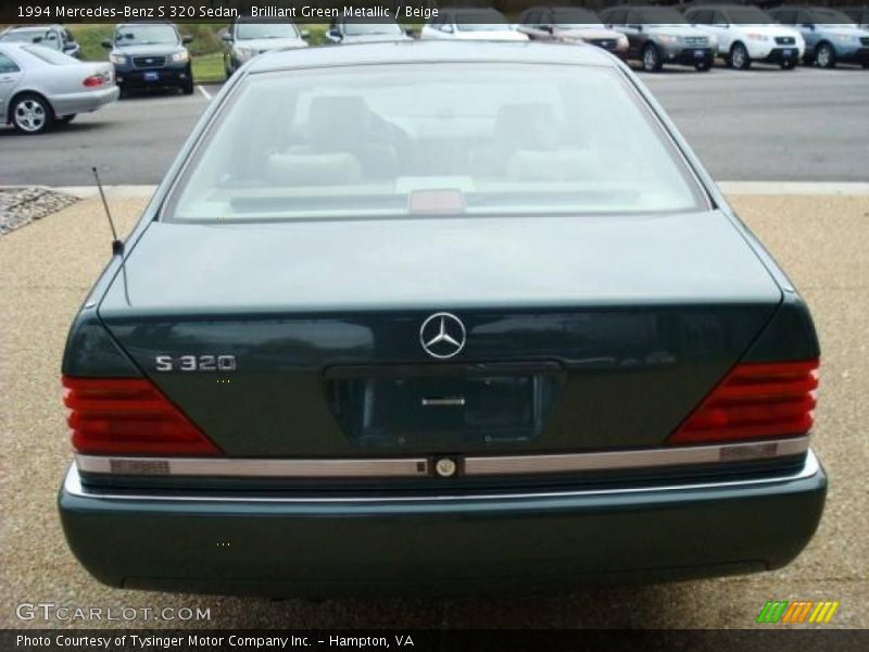 Brilliant Green Metallic / Beige 1994 Mercedes-Benz S 320 Sedan