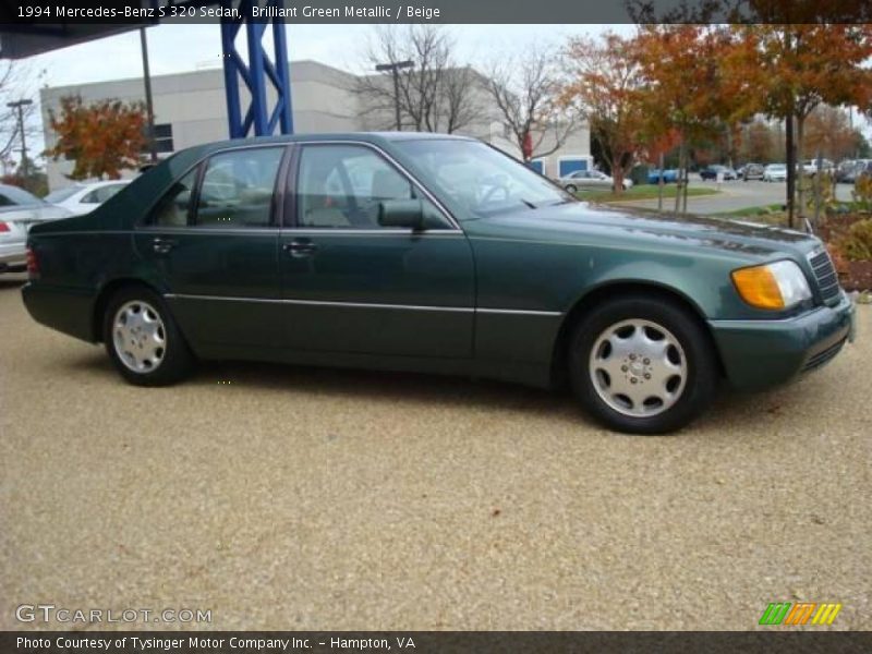 Brilliant Green Metallic / Beige 1994 Mercedes-Benz S 320 Sedan