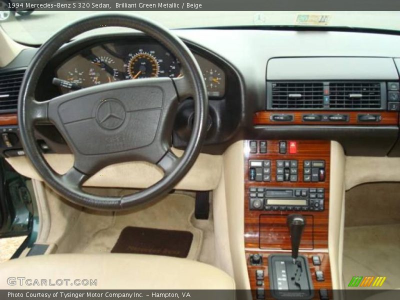 Brilliant Green Metallic / Beige 1994 Mercedes-Benz S 320 Sedan