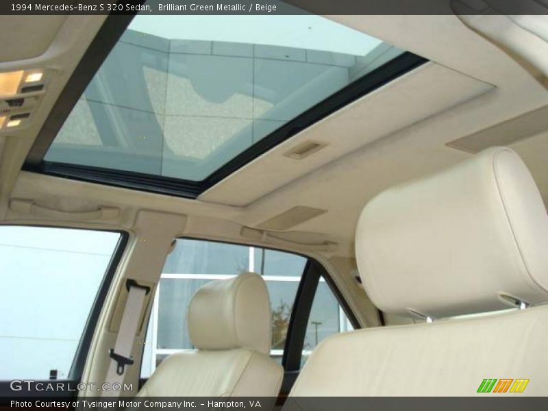 Brilliant Green Metallic / Beige 1994 Mercedes-Benz S 320 Sedan