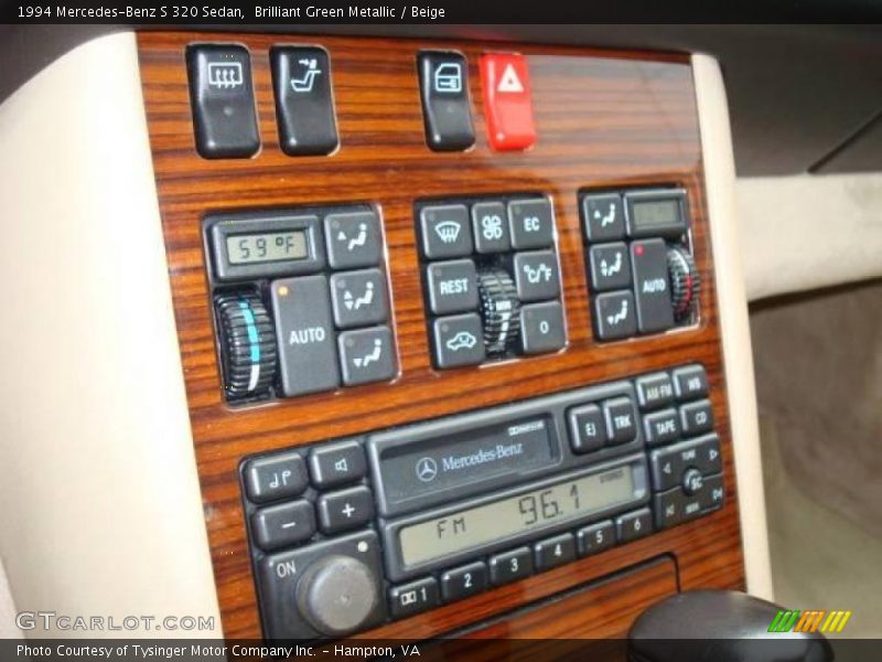 Brilliant Green Metallic / Beige 1994 Mercedes-Benz S 320 Sedan