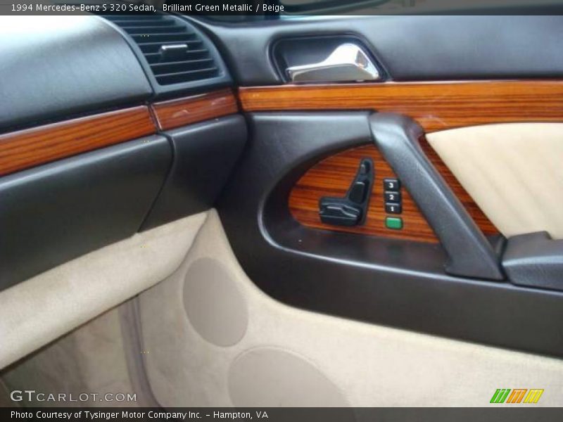 Brilliant Green Metallic / Beige 1994 Mercedes-Benz S 320 Sedan
