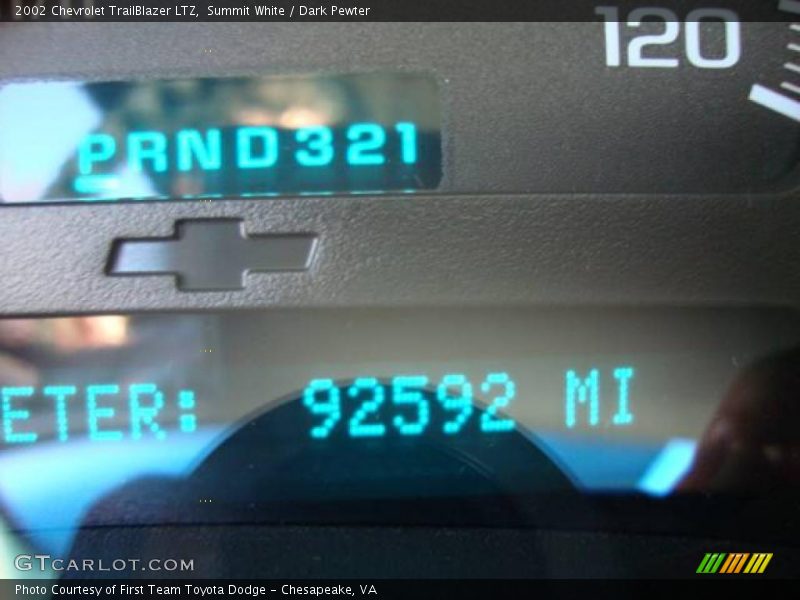 Summit White / Dark Pewter 2002 Chevrolet TrailBlazer LTZ