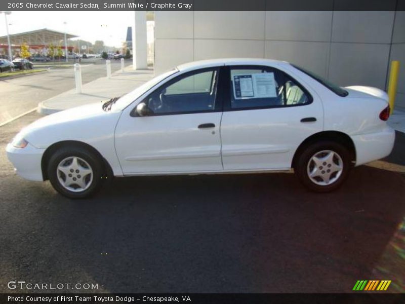 Summit White / Graphite Gray 2005 Chevrolet Cavalier Sedan