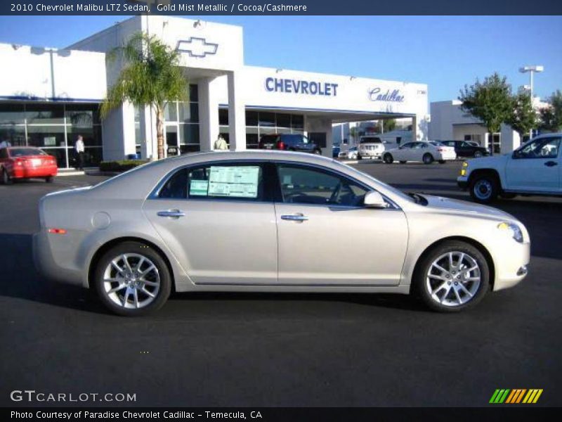 Gold Mist Metallic / Cocoa/Cashmere 2010 Chevrolet Malibu LTZ Sedan