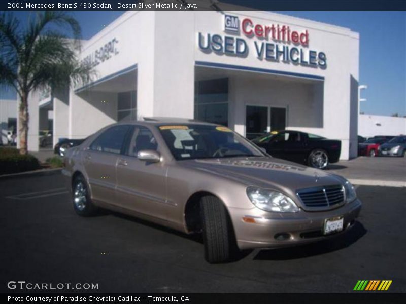 Desert Silver Metallic / Java 2001 Mercedes-Benz S 430 Sedan