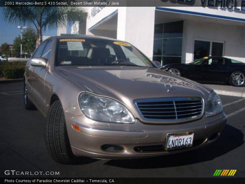 Desert Silver Metallic / Java 2001 Mercedes-Benz S 430 Sedan