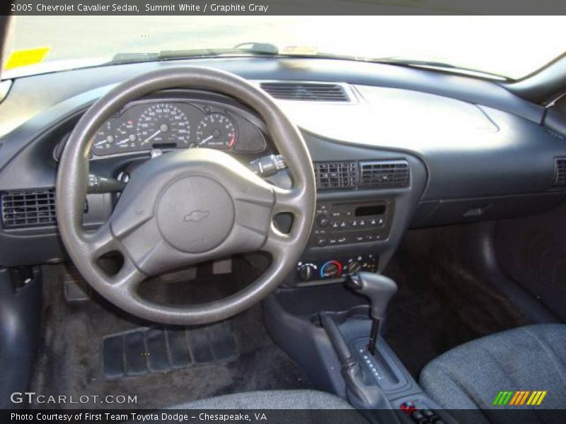 Summit White / Graphite Gray 2005 Chevrolet Cavalier Sedan