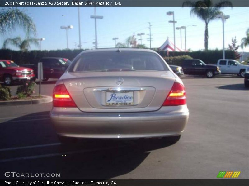 Desert Silver Metallic / Java 2001 Mercedes-Benz S 430 Sedan