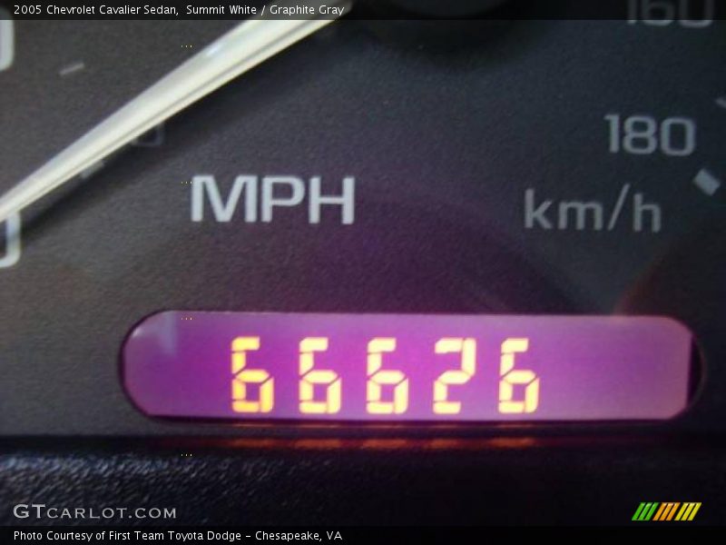 Summit White / Graphite Gray 2005 Chevrolet Cavalier Sedan