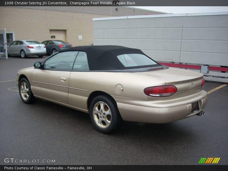 Champagne Pearl Metallic / Agate Black 1998 Chrysler Sebring JXi Convertible