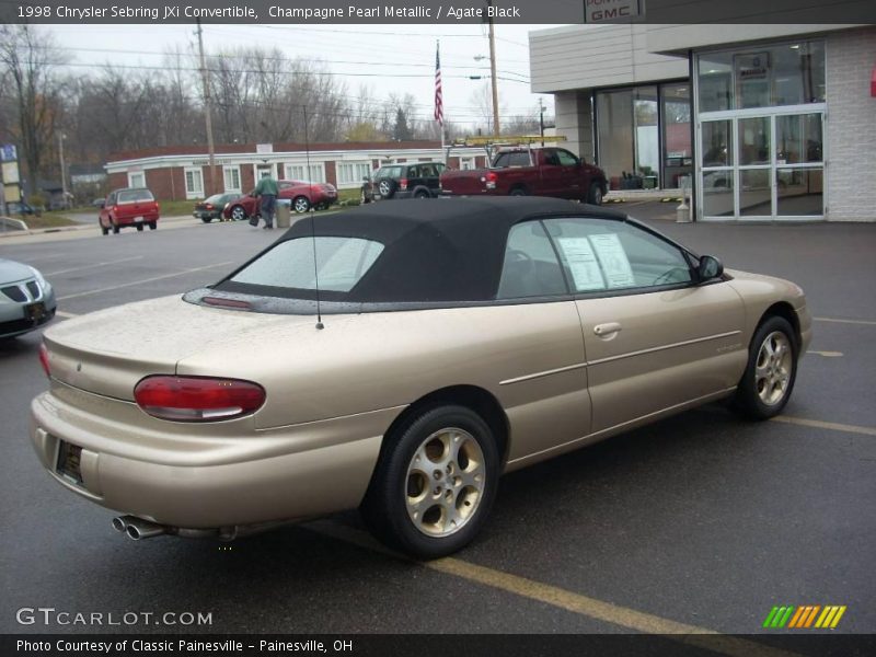 Champagne Pearl Metallic / Agate Black 1998 Chrysler Sebring JXi Convertible