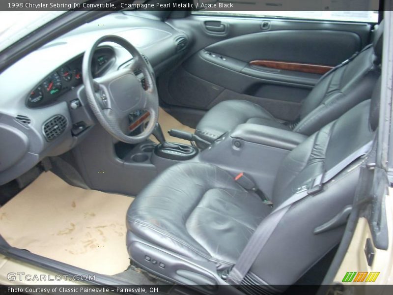 Champagne Pearl Metallic / Agate Black 1998 Chrysler Sebring JXi Convertible