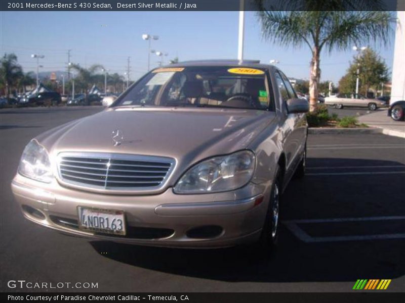 Desert Silver Metallic / Java 2001 Mercedes-Benz S 430 Sedan