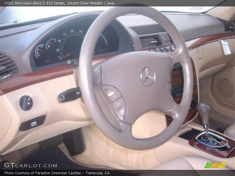 Desert Silver Metallic / Java 2001 Mercedes-Benz S 430 Sedan