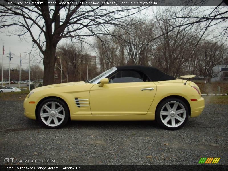 Classic Yellow Pearlcoat / Dark Slate Grey/Vanilla 2005 Chrysler Crossfire Limited Roadster