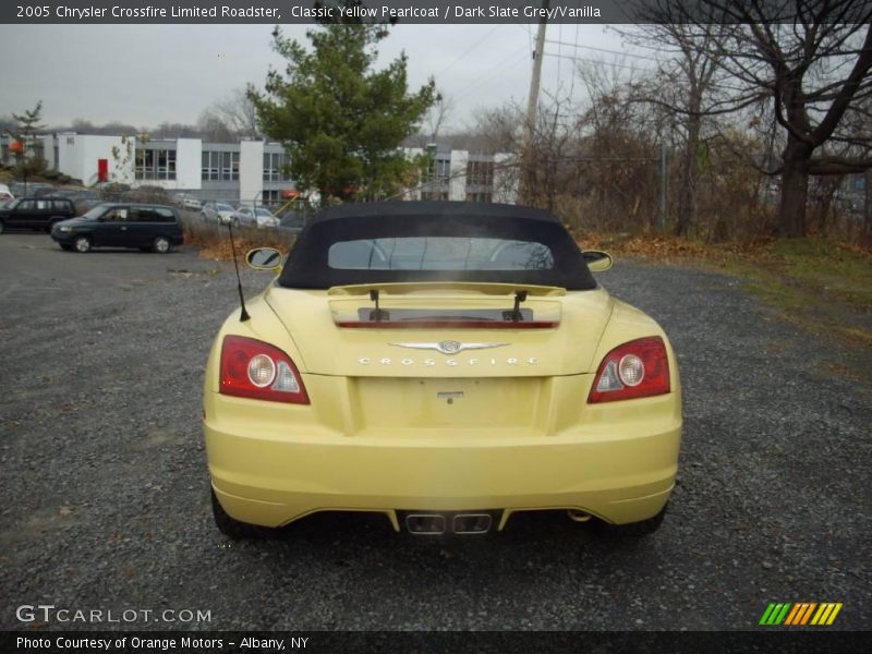 Classic Yellow Pearlcoat / Dark Slate Grey/Vanilla 2005 Chrysler Crossfire Limited Roadster