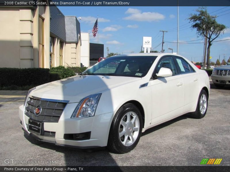 White Diamond Tri-Coat / Light Titanium/Ebony 2008 Cadillac CTS Sedan